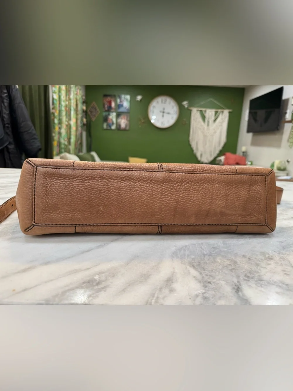 Coach Bleeker Messenger Tan Pebbled Leather Messenger Bag Style 70949